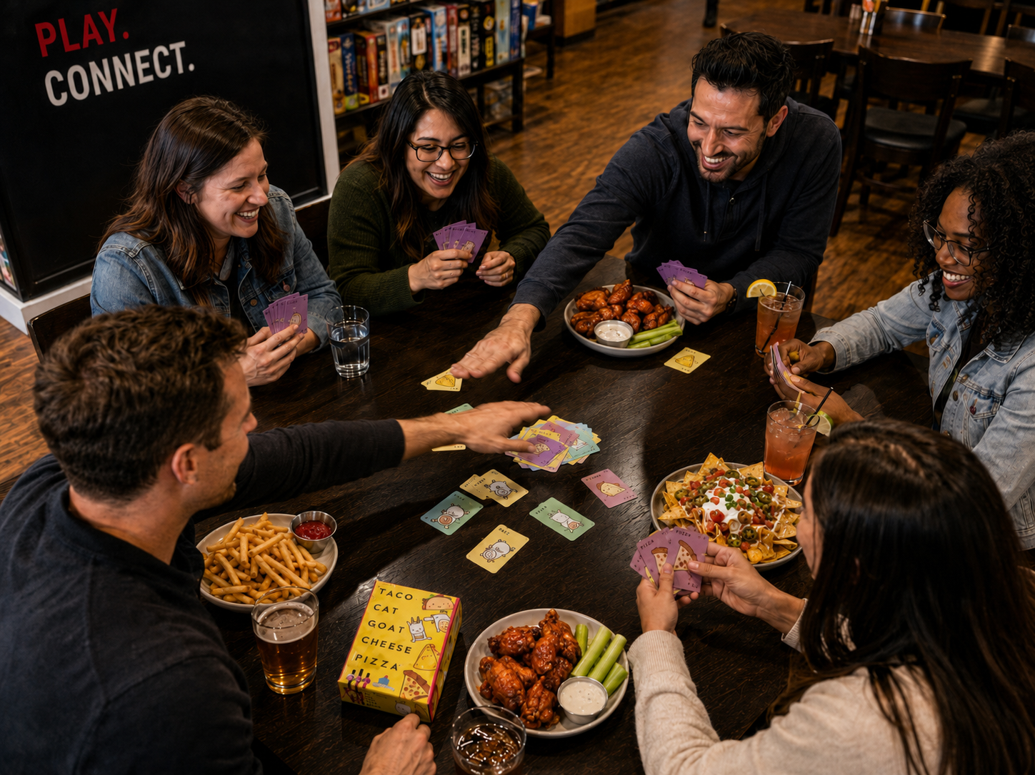Bored Bills lounge with games, food, and drinks